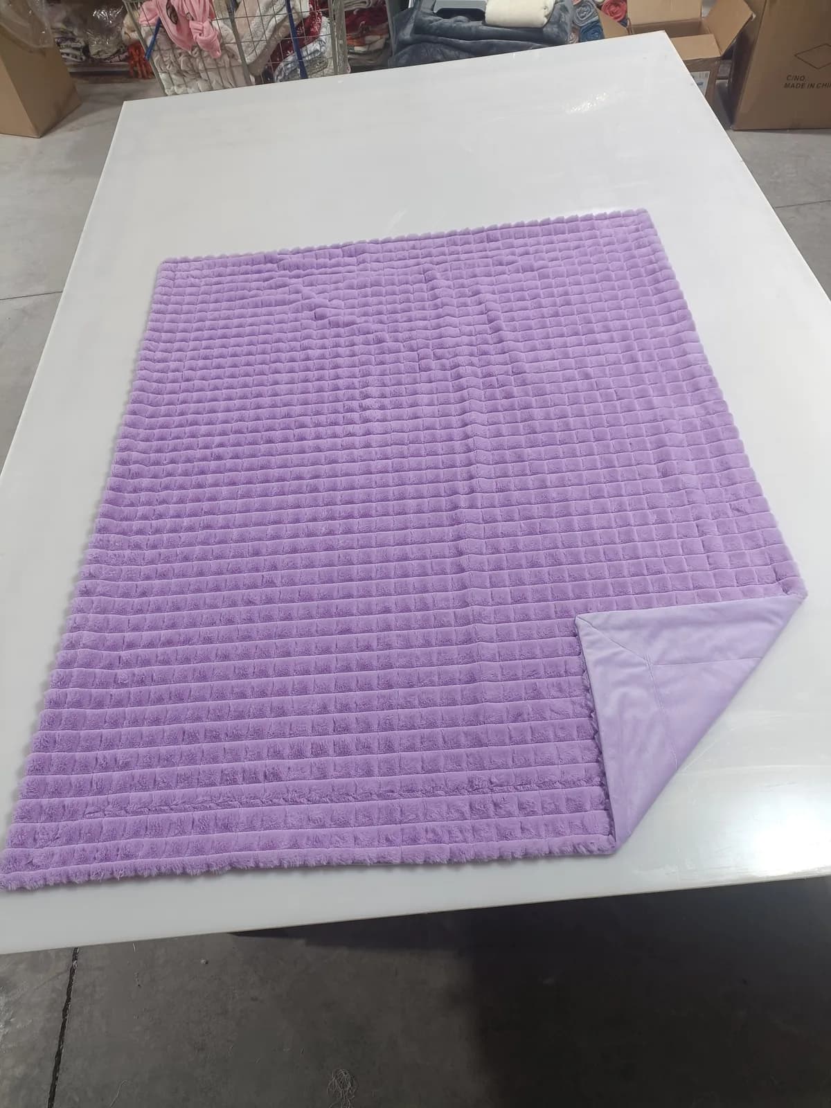 Solid Textured Double-Layer Blanket by Mengxin Home Textile